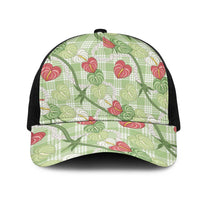 Anthurium Pikake Ti Leaf Palaka Mesh Trucker Cap Green Version
