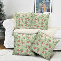 Anthurium Pikake Ti Leaf Palaka Pillow Cover Green Version LT01 - Polynesian Pride