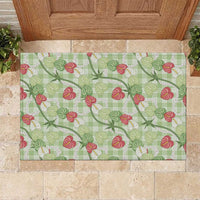 Anthurium Pikake Ti Leaf Palaka Rubber Doormat Green Version LT01 Green - Polynesian Pride