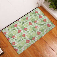 Anthurium Pikake Ti Leaf Palaka Rubber Doormat Green Version LT01 - Polynesian Pride