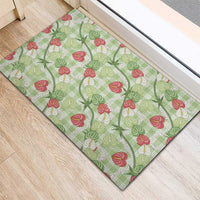 Anthurium Pikake Ti Leaf Palaka Rubber Doormat Green Version LT01 - Polynesian Pride