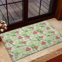 Anthurium Pikake Ti Leaf Palaka Rubber Doormat Green Version LT01 - Polynesian Pride