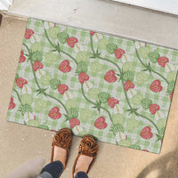 Anthurium Pikake Ti Leaf Palaka Rubber Doormat Green Version LT01 - Polynesian Pride