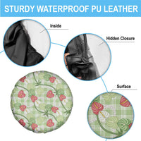 Anthurium Pikake Ti Leaf Palaka Spare Tire Cover Green Version
