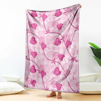 Anthurium Pikake Ti Leaf Palaka Blanket Pink Version
