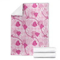 Anthurium Pikake Ti Leaf Palaka Blanket Pink Version