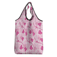 Anthurium Pikake Ti Leaf Palaka Grocery Bag Pink Version LT01 - Polynesian Pride