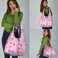 Anthurium Pikake Ti Leaf Palaka Grocery Bag Pink Version LT01 - Polynesian Pride