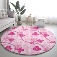 Anthurium Pikake Ti Leaf Palaka Round Carpet Pink Version