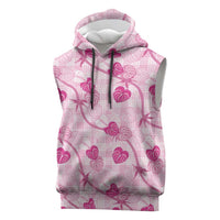 Anthurium Pikake Ti Leaf Palaka Sleeveless Hoodie Pink Version