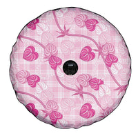 Anthurium Pikake Ti Leaf Palaka Spare Tire Cover Pink Version LT01 - Polynesian Pride