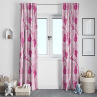 Anthurium Pikake Ti Leaf Palaka Window Curtain Pink Version LT01 - Polynesian Pride