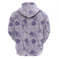 Anthurium Pikake Ti Leaf Palaka Hoodie Purple Version