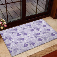 Anthurium Pikake Ti Leaf Palaka Rubber Doormat Purple Version