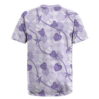 Anthurium Pikake Ti Leaf Palaka Rugby Jersey Purple Version
