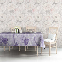 Anthurium Pikake Ti Leaf Palaka Tablecloth Purple Version