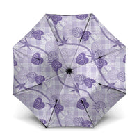 Anthurium Pikake Ti Leaf Palaka Umbrella Purple Version LT01 One Size Folded 11.42 inch Opened Diameter 37.4 inch Purple - Polynesian Pride