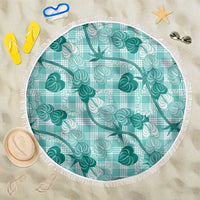 Anthurium Pikake Ti Leaf Palaka Beach Blanket Turquoise Version