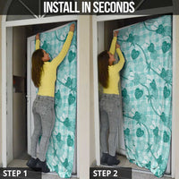 Anthurium Pikake Ti Leaf Palaka Door Cover Turquoise Version