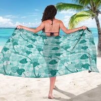 Anthurium Pikake Ti Leaf Palaka Sarong Turquoise Version