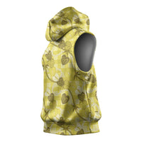 Anthurium Pikake Ti Leaf Palaka Sleeveless Hoodie Yellow Version