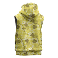 Anthurium Pikake Ti Leaf Palaka Sleeveless Zip Hoodie Yellow Version