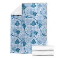 Anthurium Pikake Ti Leaf Palaka Blanket Blue Version