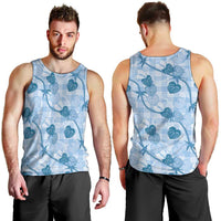 Anthurium Pikake Ti Leaf Palaka Men Tank Top Blue Version