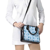 Anthurium Pikake Ti Leaf Palaka Shoulder Handbag Blue Version LT01 - Polynesian Pride