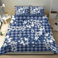 Hibiscus Pakala Cobalt Blue Royal Bedding Set Tropical Floral Stylized - Polynesian Pride