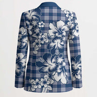 Hibiscus Pakala Cobalt Blue Royal Blazer Tropical Floral Stylized - Polynesian Pride