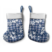 Hibiscus Pakala Cobalt Blue Royal Christmas Stocking Tropical Floral Stylized - Polynesian Pride