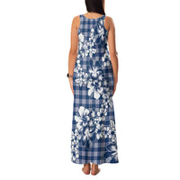 Hibiscus Pakala Cobalt Blue Royal Family Matching Tank Maxi Dress and Hawaiian Shirt Tropical Floral Stylized - Polynesian Pride