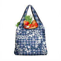 Hibiscus Pakala Cobalt Blue Royal Grocery Bag Tropical Floral Stylized - Polynesian Pride