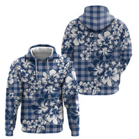 Hibiscus Pakala Cobalt Blue Royal Hoodie Tropical Floral Stylized - Polynesian Pride