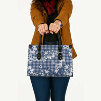 Hibiscus Pakala Cobalt Blue Royal Leather Bag Tropical Floral Stylized LT01 - Polynesian Pride