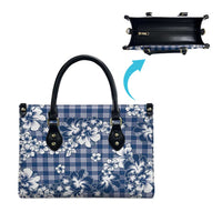 Hibiscus Pakala Cobalt Blue Royal Leather Bag Tropical Floral Stylized LT01 - Polynesian Pride