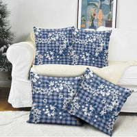 Hibiscus Pakala Cobalt Blue Royal Pillow Cover Tropical Floral Stylized LT01 - Polynesian Pride