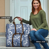 Hibiscus Pakala Cobalt Blue Royal Travel Bag Tropical Floral Stylized LT01 - Polynesian Pride