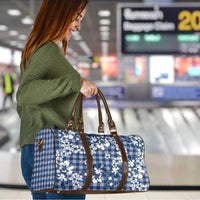 Hibiscus Pakala Cobalt Blue Royal Travel Bag Tropical Floral Stylized LT01 - Polynesian Pride