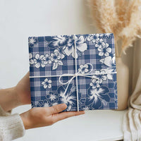 Hibiscus Pakala Cobalt Blue Royal Wrapping Paper Tropical Floral Stylized - Polynesian Pride