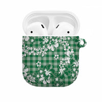 Hibiscus Pakala Emerald Green AirPods Case Tropical Floral Stylized LT01 Green - Polynesian Pride
