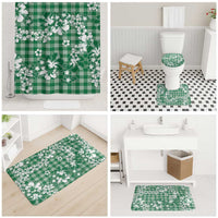 Hibiscus Pakala Emerald Green Bathroom Set Tropical Floral Stylized LT01 - Polynesian Pride