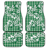 Hibiscus Pakala Emerald Green Car Mats Tropical Floral Stylized - Polynesian Pride