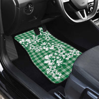 Hibiscus Pakala Emerald Green Car Mats Tropical Floral Stylized - Polynesian Pride