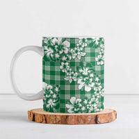 Hibiscus Pakala Emerald Green Ceramic Mug Tropical Floral Stylized LT01 Green - Polynesian Pride