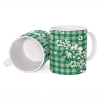 Hibiscus Pakala Emerald Green Ceramic Mug Tropical Floral Stylized LT01 - Polynesian Pride