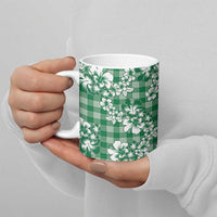 Hibiscus Pakala Emerald Green Ceramic Mug Tropical Floral Stylized LT01 - Polynesian Pride