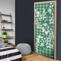Hibiscus Pakala Emerald Green Door Cover Tropical Floral Stylized LT01 - Polynesian Pride