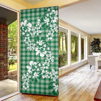 Hibiscus Pakala Emerald Green Door Cover Tropical Floral Stylized LT01 - Polynesian Pride